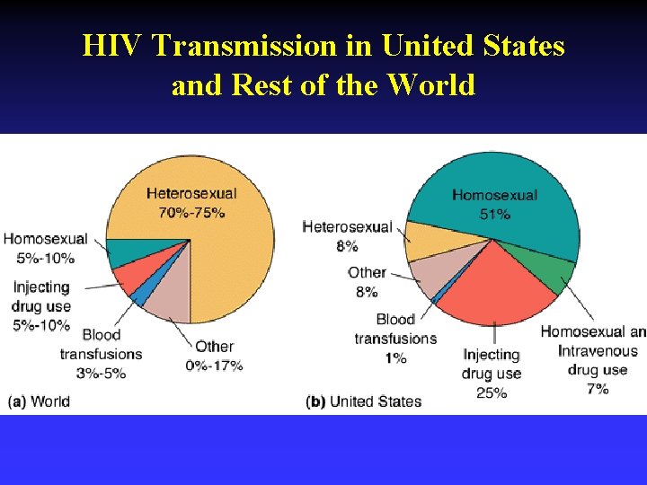 HIV Transmission in United States and Rest of the World 