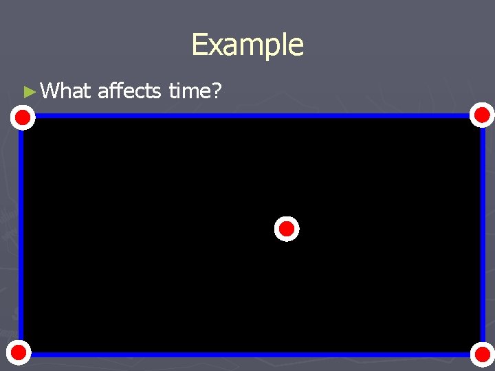 Example ► What affects time? 