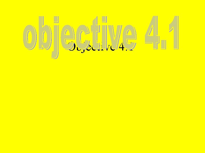 Objective 4. 1 