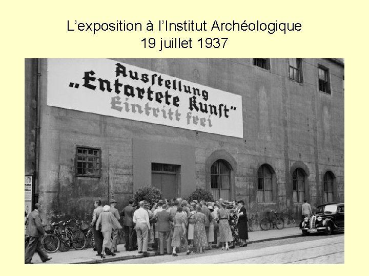 L’exposition à l’Institut Archéologique 19 juillet 1937 