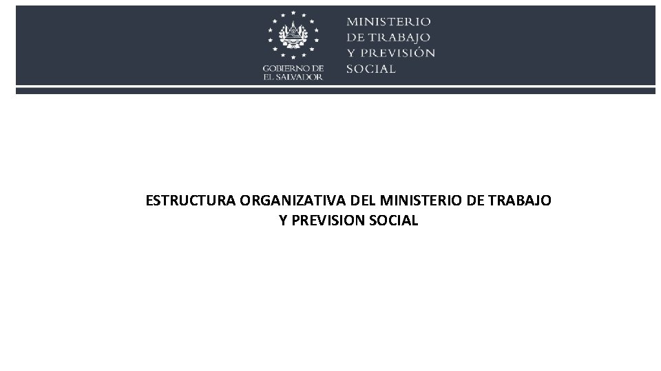 ESTRUCTURA ORGANIZATIVA DEL MINISTERIO DE TRABAJO Y PREVISION SOCIAL 