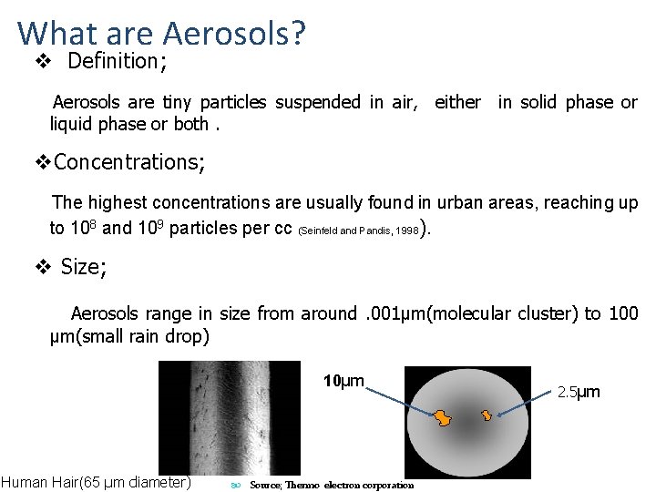 What are Aerosols? v Definition; Aerosols are tiny particles suspended in air, either in