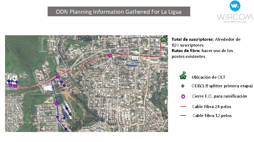 ODN Planning Information Gathered For La Ligua Total de suscriptores: Alrededor de 820 suscriptores