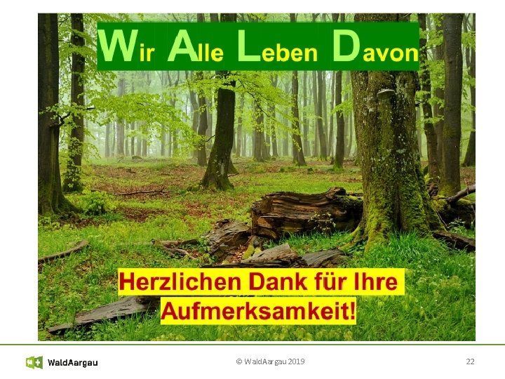© Wald. Aargau 2019 22 