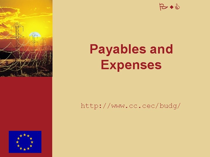 Pw. C Payables and Expenses http: //www. cc. cec/budg/ 