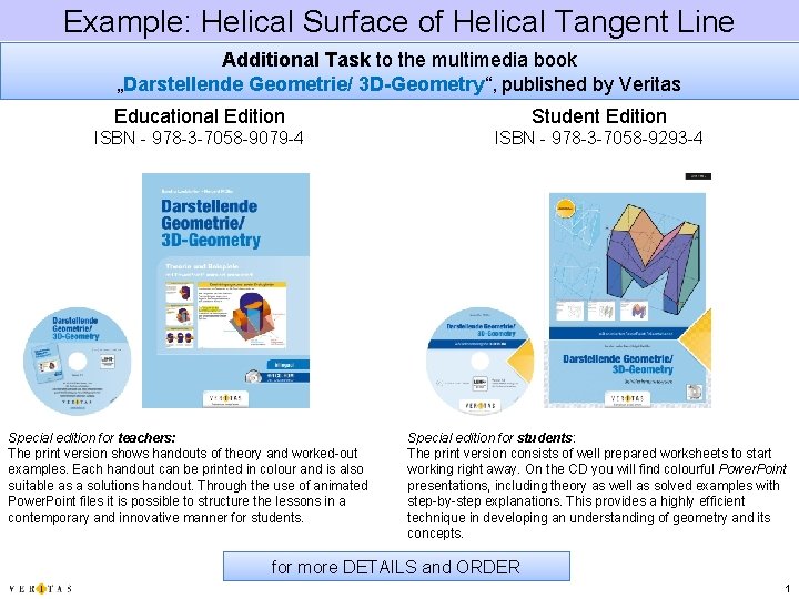 Example: Helical Surface of Helical Tangent Line Additional Task to the multimedia book „Darstellende