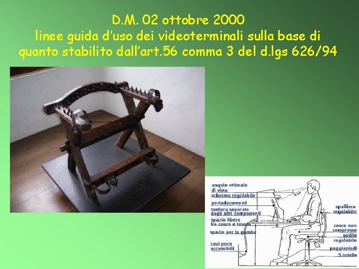 D. M. 02 ottobre 2000 linee guida d’uso dei videoterminali sulla base di quanto