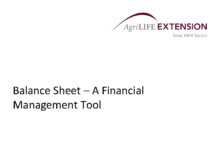 Balance Sheet – A Financial Management Tool 