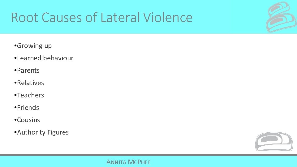 Root Causes of Lateral Violence • Growing up • Learned behaviour • Parents •