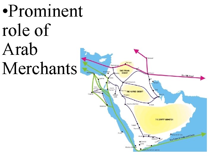  • Prominent role of Arab Merchants 