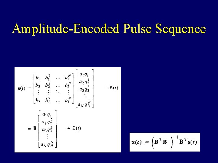 Amplitude-Encoded Pulse Sequence Amplitude-Encoded Pulse Sequence