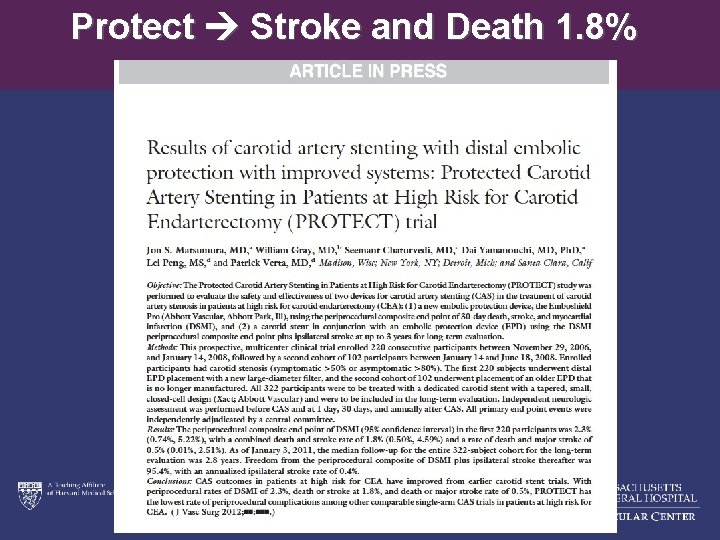 Protect Stroke and Death 1. 8% 