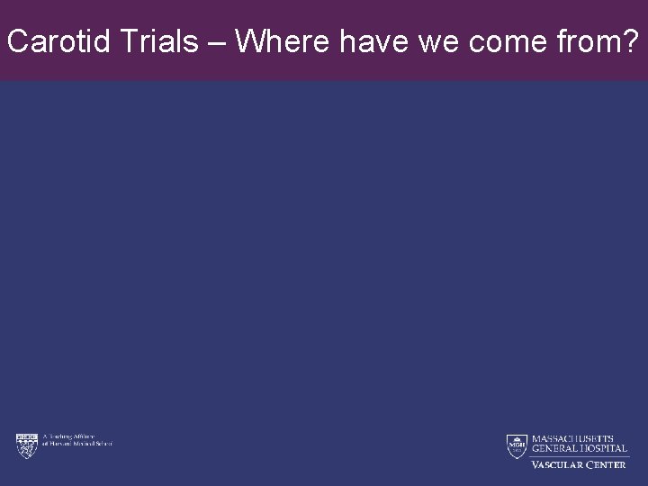 Carotid Trials – Where have we come from? 