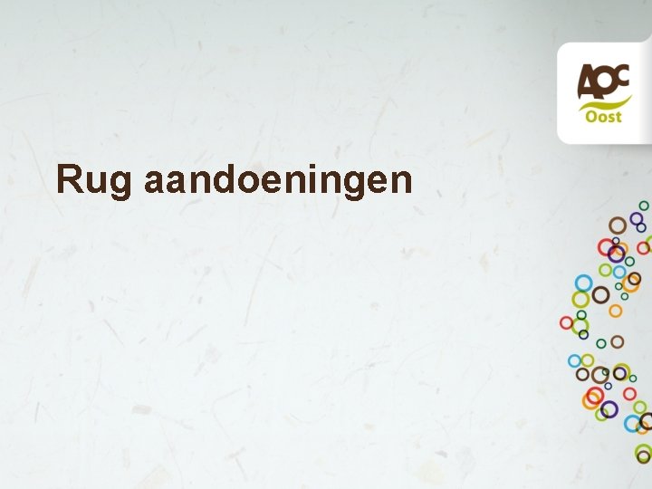 Rug aandoeningen 