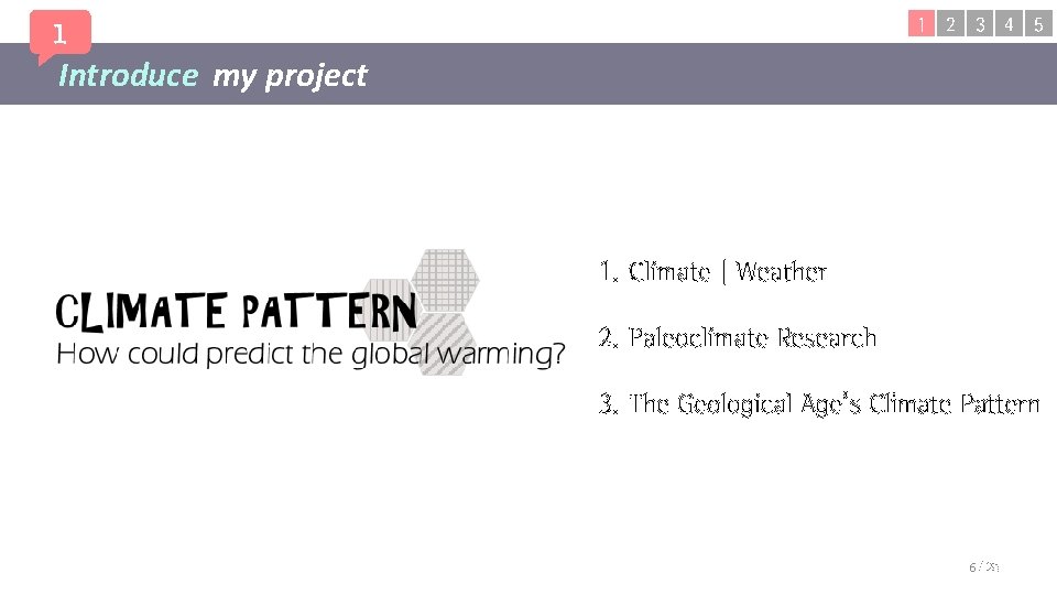 1 2 3 4 5 1 Introduce my project 1. Climate | Weather 2. 1 2 3 4 5 1 Introduce my project 1. Climate | Weather 2.