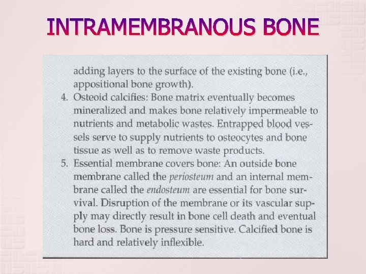 INTRAMEMBRANOUS BONE INTRAMEMBRANOUS BONE