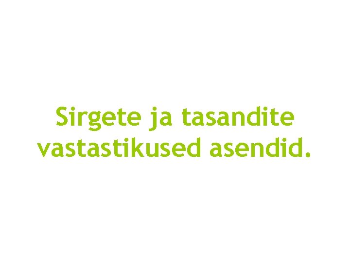 Sirgete ja tasandite vastastikused asendid. 