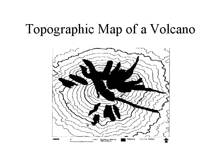 Topographic Map of a Volcano 