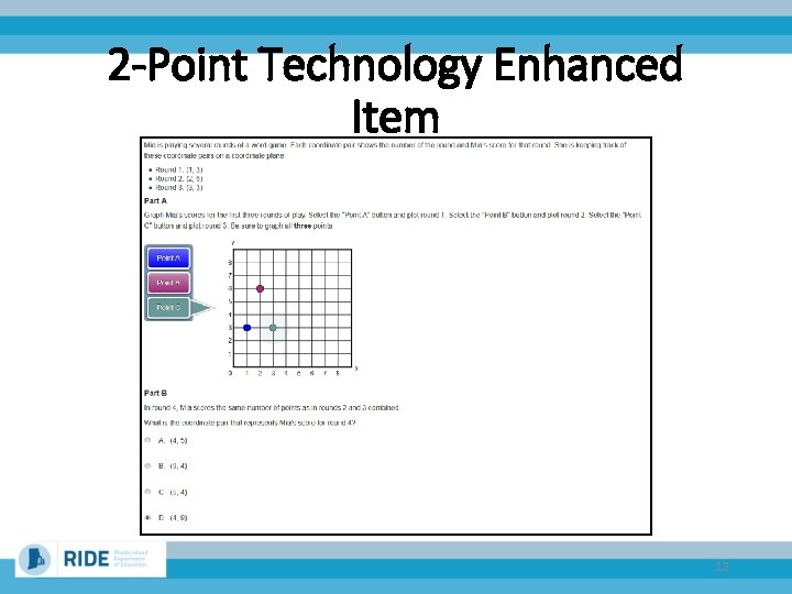 2 -Point Technology Enhanced Item 12 