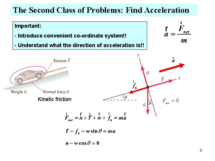 The Second Acceleration Special. Classof of. Problems: Find Equilibrium Important: - Introduce convenient co-ordinate The Second Acceleration Special. Classof of. Problems: Find Equilibrium Important: - Introduce convenient co-ordinate