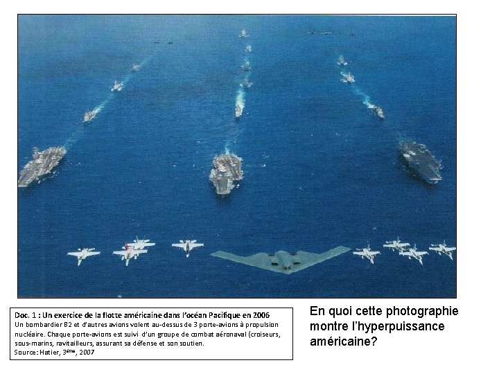 Doc. 1 : Un exercice de la flotte américaine dans l’océan Pacifique en 2006