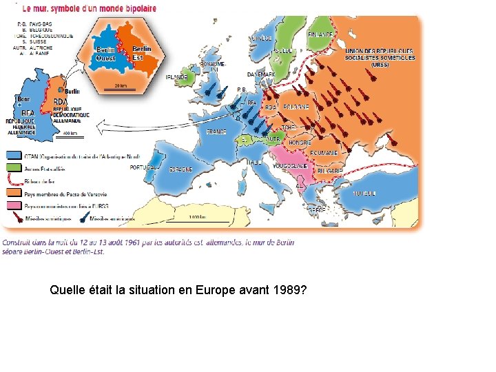 Quelle était la situation en Europe avant 1989? 
