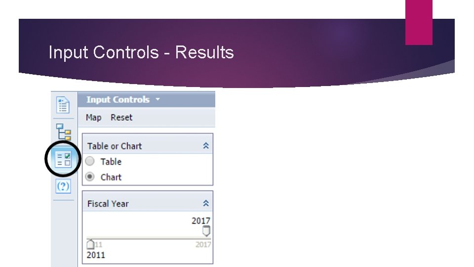 Input Controls - Results 