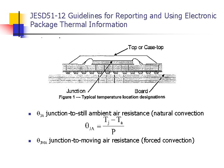 JESD 51 -12 Guidelines for Reporting and Using Electronic Package Thermal Information n q.