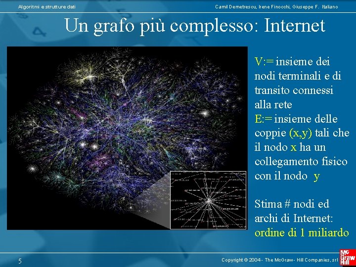 Algoritmi e strutture dati Camil Demetrescu, Irene Finocchi, Giuseppe F. Italiano Un grafo più