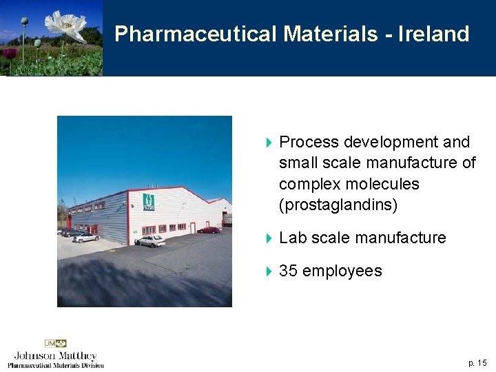 Pharmaceutical Materials - Ireland 4 Process development and small scale manufacture of complex molecules