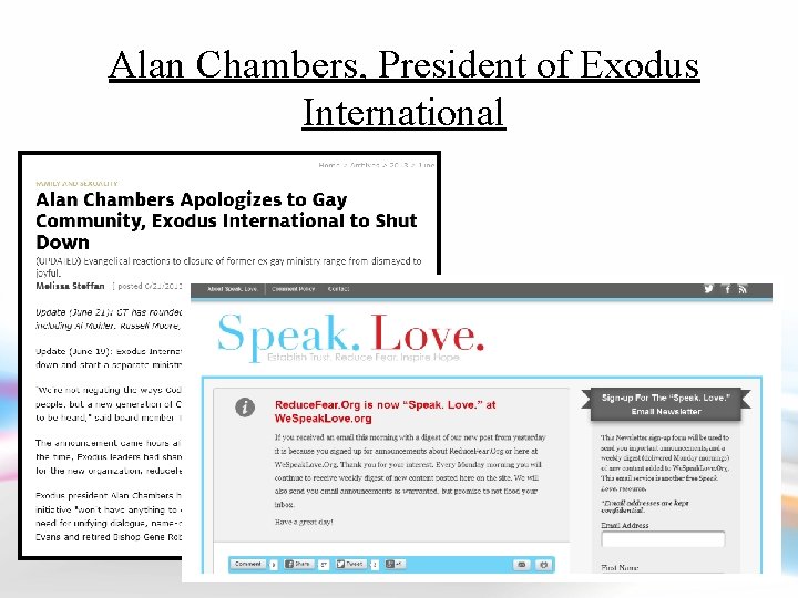 Alan Chambers, President of Exodus International 