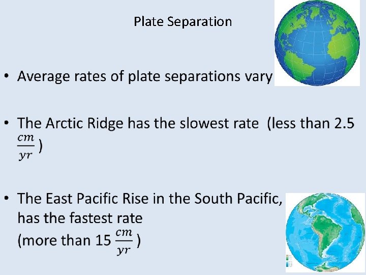Plate Separation • 