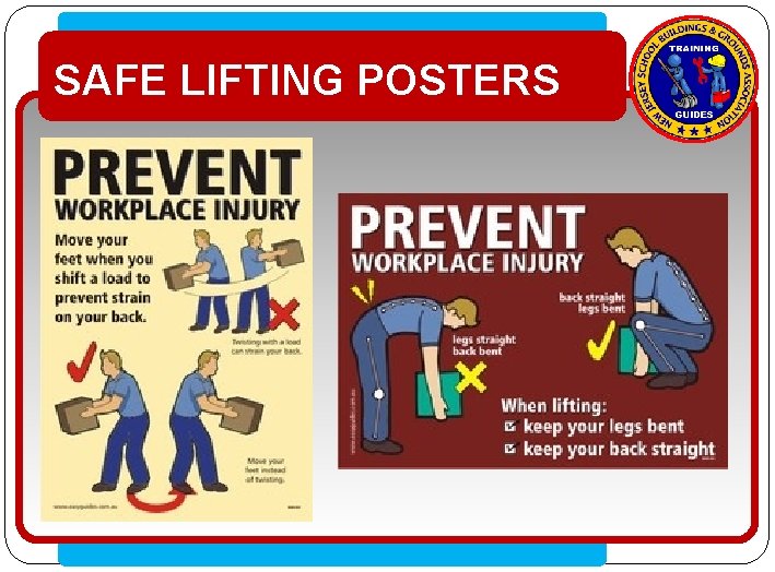 SAFE LIFTING POSTERS • Click to edit Master text styles – Second level •