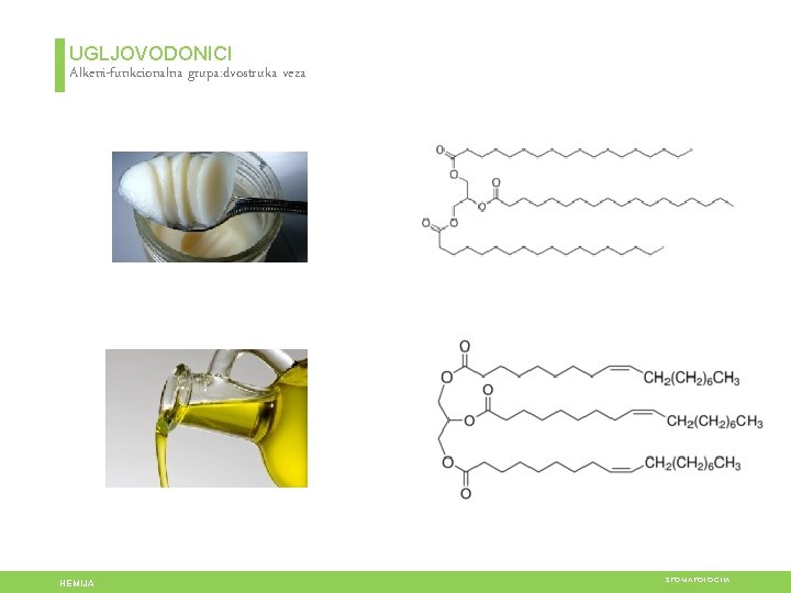 UGLJOVODONICI Alkeni-funkcionalna grupa: dvostruka veza HEMIJA STOMATOLOGIJA 