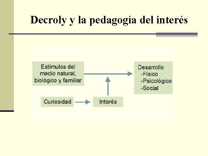 Decroly y la pedagogía del interés . 