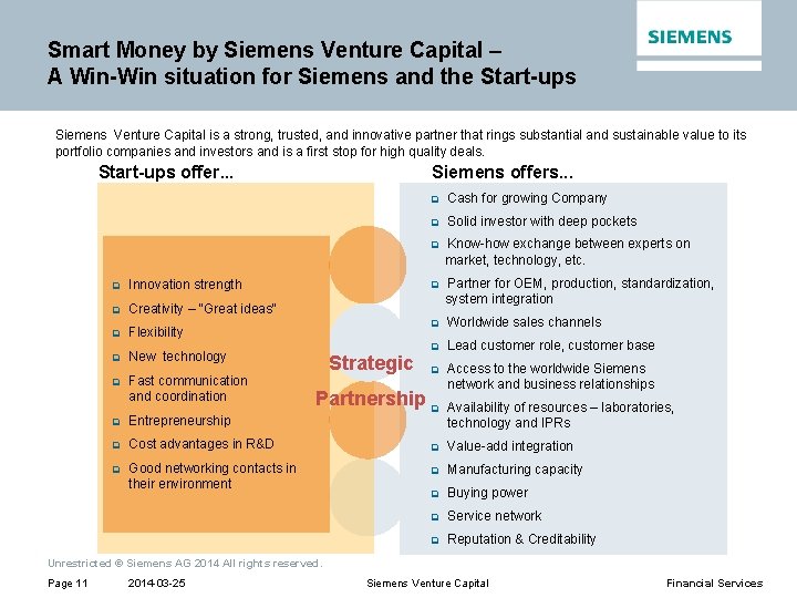 Smart Money by Siemens Venture Capital – A Win-Win situation for Siemens and the