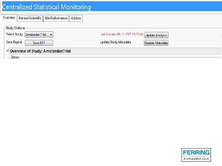 Screenshots of SAS JMP CSM template 