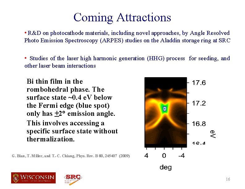 Coming Attractions • R&D on photocathode materials, including novel approaches, by Angle Resolved Photo