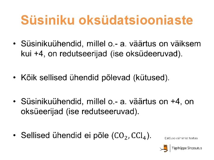 Süsiniku oksüdatsiooniaste • 