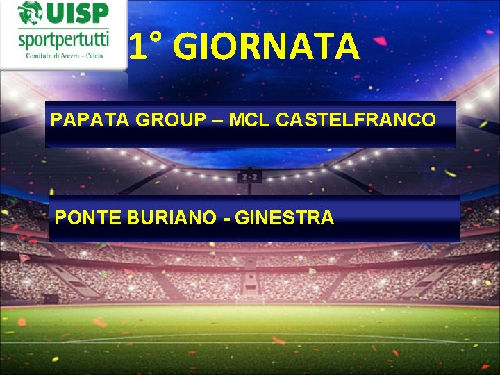 1° GIORNATA PAPATA GROUP – MCL CASTELFRANCO PONTE BURIANO - GINESTRA 