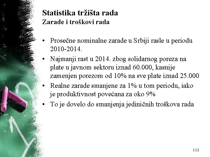 Statistika tržišta rada Zarade i troškovi rada • Prosečne nominalne zarade u Srbiji rasle