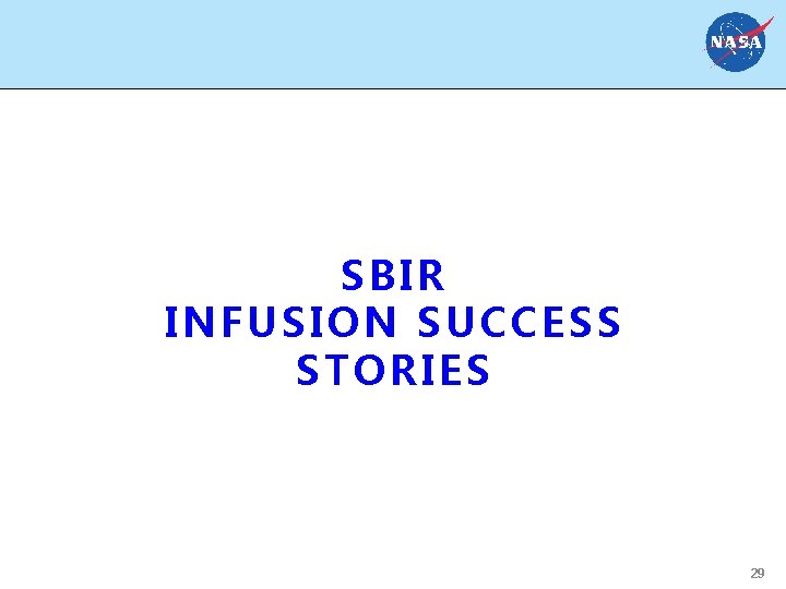 SBIR INFUSION SUCCESS STORIES 29 