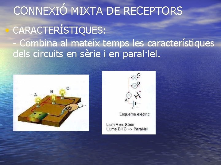 CONNEXIÓ MIXTA DE RECEPTORS • CARACTERÍSTIQUES: - Combina al mateix temps les característiques dels