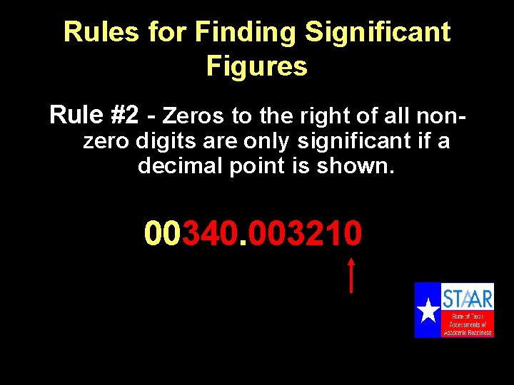 Rules for Finding Significant Figures Rule #2 - Zeros to the right of all