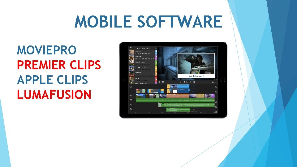 MOBILE SOFTWARE MOVIEPRO PREMIER CLIPS APPLE CLIPS LUMAFUSION 