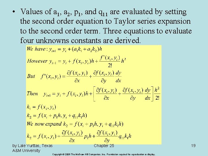  • Values of a 1, a 2, p 1, and q 11 are