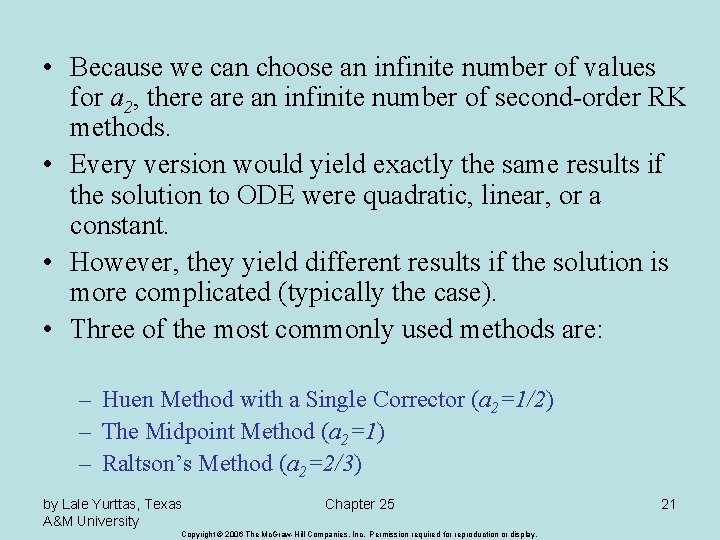  • Because we can choose an infinite number of values for a 2,