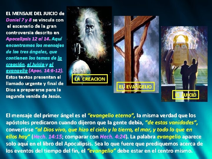 EL MENSAJE DEL JUICIO de Daniel 7 y 8 se vincula con el escenario