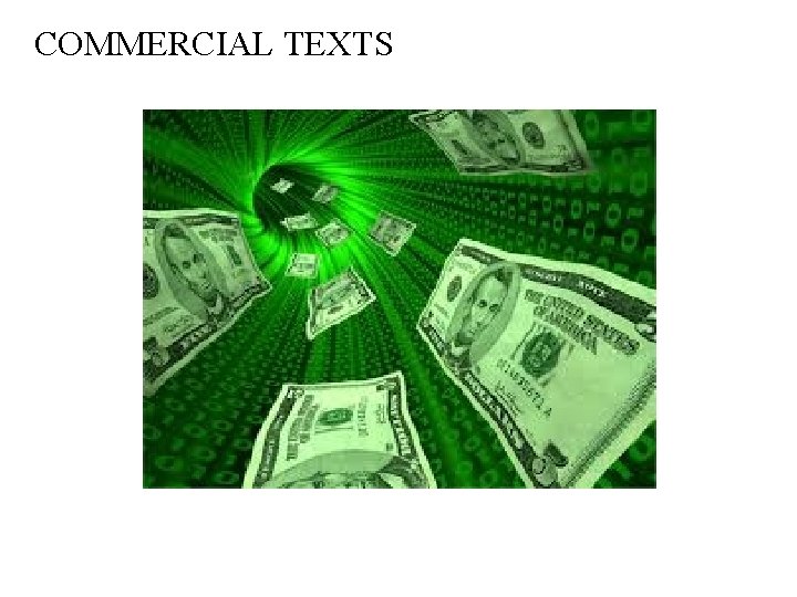 COMMERCIAL TEXTS 