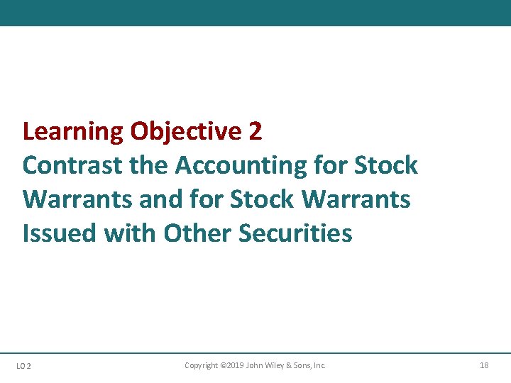 Learning Objective 2 Contrast the Accounting for Stock Warrants and for Stock Warrants Issued